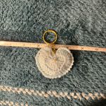 Handmade Crocheted Heart Keychain with Pearl Accent Photo 2