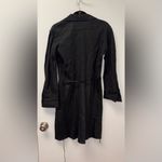 Vince NWOT  Long Sleeve Stretch Linen Blend Mini Shirtdress black sz S Photo 4