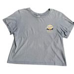 S Vibe N’ Malibu Women’s Comfy Crop Top Graphic T Shirt 100% Cotton Streetwear Blue Photo 0