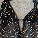 SheIn  Black/Silver Sequin Two Piece Halter Crop Top & Skort Set SIZE XXS Photo 2