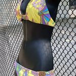 Trina Turk Gold Plated Embellished Multicolored Paisley Print Bikini Women’s 6 Photo 3