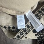 Loft Petites Beige Linen Romper with Black Floral Embroidery 6P NEW Photo 6