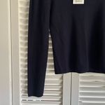 Quince NWT  Featherweight Cashmere Ribbed Crewneck Sweater Size Large Navy Blue Photo 3