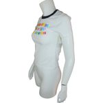 BP . Womens XXS Happy Pride White Graphic Tee Short Sleeve Casual NWT Photo 3