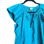 PINCH Midi Tiered Ruffle Dress Womens Small Blue Cotton Sundress Photo 2