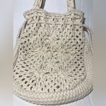Anthropologie  cream woven handbag shoulder bag boho large shoulder bag Photo 2