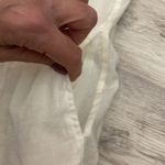 Olivaceous Off-White Eyelet Sheer Lightweight Knee Length Short Sleeve Dress L Photo 9