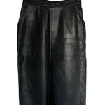 ItalModa Vintage Leather Black Pencil Skirt Sz XS Photo 0