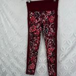 Athleta Affirmation 7/8 Tights Powervita Dark Garnet Floral Size S Photo 3