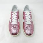 Stuart Weitzman [] Daryl Pink Metallic Snake Embossed Leather Sneakers Size 8.5 Photo 7