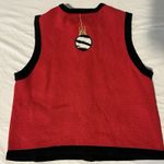 Bechamel Petites Christmas Sweater PL Faux Fur Ornaments Red Full Zip Embellish Size undefined Photo 3