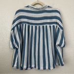 Old Navy  Blue White Striped Relaxed Buttom Down Shirt, Size 2X Photo 5