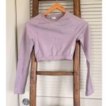 Gymshark Lavender Purple Cropped Long Sleeve Top Athletic Activewear Photo 0