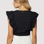 Lost + Wander Arula Black La Luna Eyelet Embroidered Ruffle Crop Top A 1X 14 Photo 14