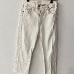 Slvrlake Ecru Cream White Tan Stitch Wide Leg Crop Ankle Fray Jeans 26 Photo 1