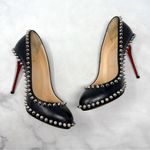 Christian Louboutin Dorispiky 100 Spike Studded Stiletto Pumps Heels Black 34.5 Photo 3