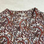 Violet+Claire Split Neck Paisley Print Blouse Size 2X Prairie Boho Cottagecore Photo 2