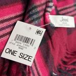 Jenni  Wine Plaid Scarf NWT Photo 3