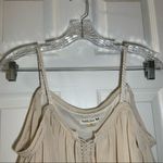 Double Zero  Tan/Cream Cold Shoulder Long Sleeve Dress M Photo 2