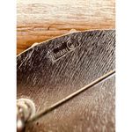 Trifari Vintage‎  Brooch Silver Tone Leaf Brushed Signed 2 1/4" Photo 7