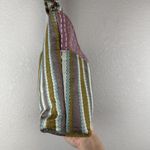 Maruca Womens Striped Tapestry Fabric Shoulder Tote Bag Purse Outside Pockets Photo 3