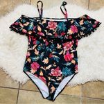 Women Off Shoulder Swimsuits High Waist Bathing Suits Ruffle L Pink Size L Photo 0