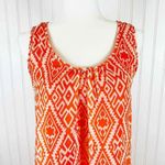 Umgee Coastal Cowgirl Boho Festival Dress Medium Orange Aztec Lace Racerback Photo 2