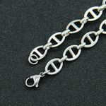 Link Chain Bracelet for Men Women Unisex Style Silver Photo 2