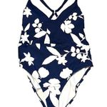 Cole of California Women’s Blue White Floral One Piece Swimsuit Retro Small Photo 0
