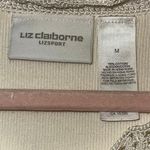 Liz Claiborne LizSport Cream V Neck Sweater Vest with Crochet Lace Trim Photo 3