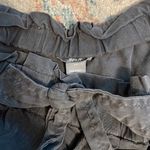 Aerie Tie Waist Flowy Beach Shorts in Gray Size M Photo 3