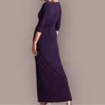 Oleg Cassini 
Three-Quarter Sleeve Wrap Front Sheath Gown
Size 22W Color:eggplant Photo 1