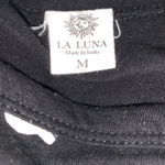 Luna La   Black Glow in the Dark Skull Cropped Tee size M womens Photo 2