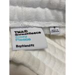 Aritzia TNA Sweatfleece Women's White Boyfriend Fit Lounge Mini Shorts Size S Photo 2