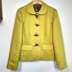 Green Peacoat Blazer Jacket Olive Vintage Quilted by Chapter One Women’s size 6 Photo 0