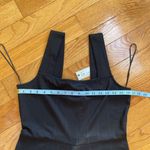 River Island  black cropped pants wide leg jumpsuit romper Sz 10 Medium Photo 14