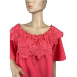 Umgee SIZE S-M DUSTY CORAL Lace Sleeves Off Shoulder DRESS/Tunic NWT Photo 2