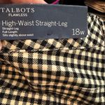 Talbots  New Flawless High Waist Slimming Straight Leg Black White Gingham 18W Photo 3
