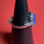 Bomb Party RBP8634 “Always So Chic” Lab Created Quartz on Rhodium Sz 9 Ring NWT Blue Photo 1
