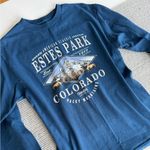 Vintage Navy Blue Estes Park Colorado Long Sleeve Cotton Tee Shirt Sz Medium Photo 7