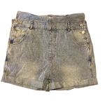 Talakeno Women's Casual Denim Bib Overall Shorts Adjustable Straps Cuffed Hem/ S Blue Photo 3