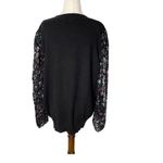 FATE CURVE Velvet Puff Sleeve Sleeve Sweater Black Size 1X Photo 5