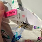 Betsey Johnson White Floral Bees 1 Piece Swimsuit Lined M Photo 3
