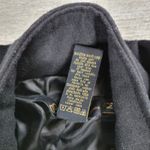 Grass Collection  Military Belted Jacket Womens M Black Wool Blend Ruffle Front Photo 6