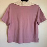 Everlane NWT  The Oversized Rugby Polo Shirt Pink Purple Organic Cotton XS Photo 2