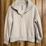 Athleta Heather Grey Quarter-Zip Pullover – Relaxed Shorter Fit (Small) Photo 0