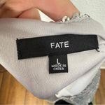 Fate Silver Sequin Mini Shirt Dress Size Large Photo 2