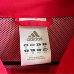 Adidas Windbreaker Jacket Hot Pink Red Athletic Coat Size Large Photo 3