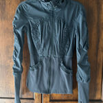 Lululemon  athletica Dark Gray Ruffled Utility Jacket 6 Photo 0