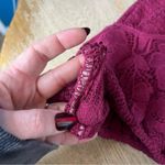 Miguelina Dakota Floral Lace Crochet Crop Top Milkmaid Hippie Maroon Women's S Pink Photo 5